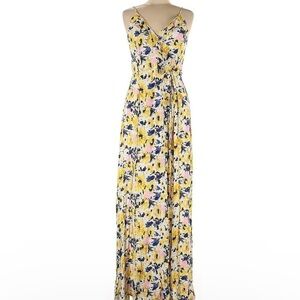 Floral Yellow Maxi Dress